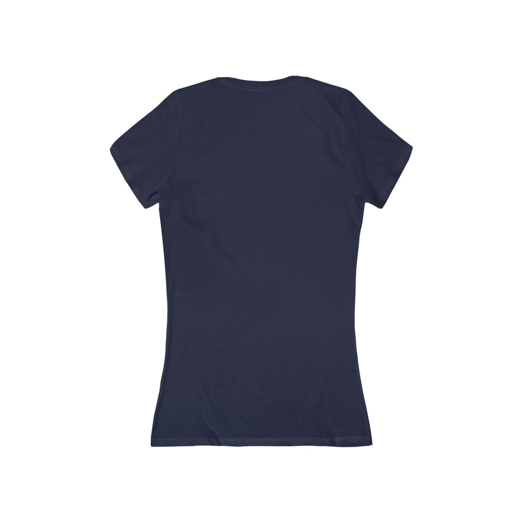 Women's Deep V-Neck Tee, "seeking"
