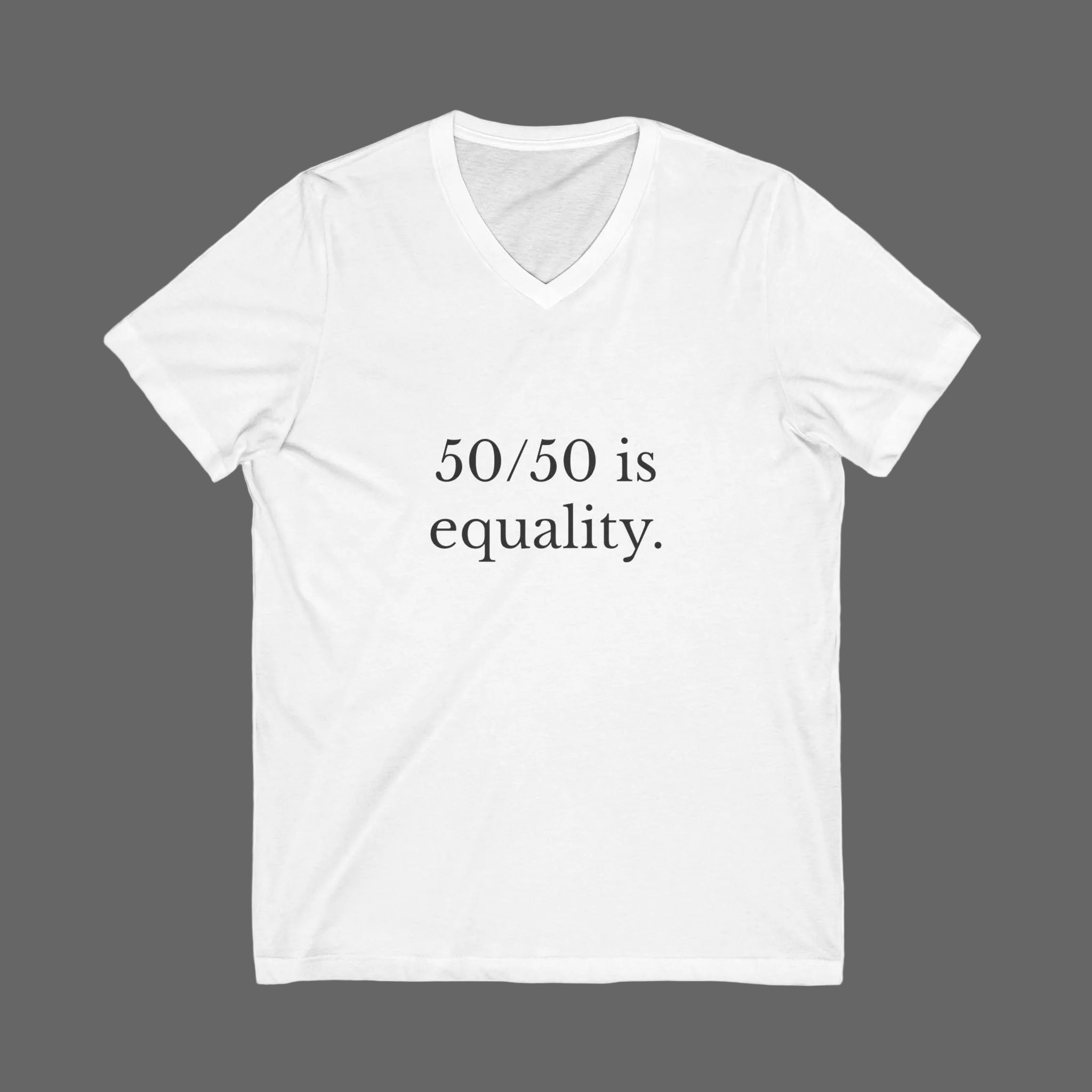 50/50 Equality Men's V-Neck Tee – Wear Your Intentions