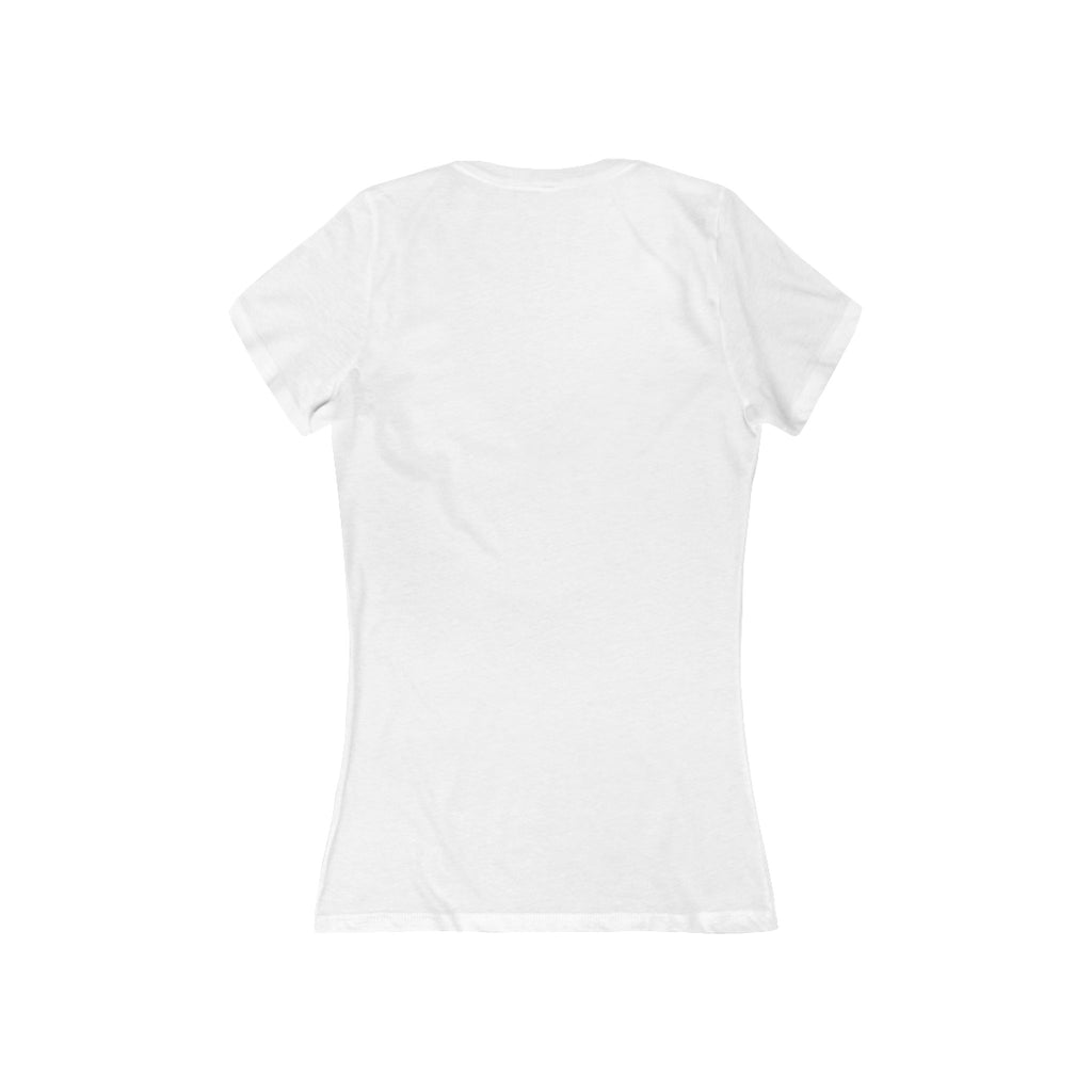 Women's Deep V-Neck Tee, "seeking"