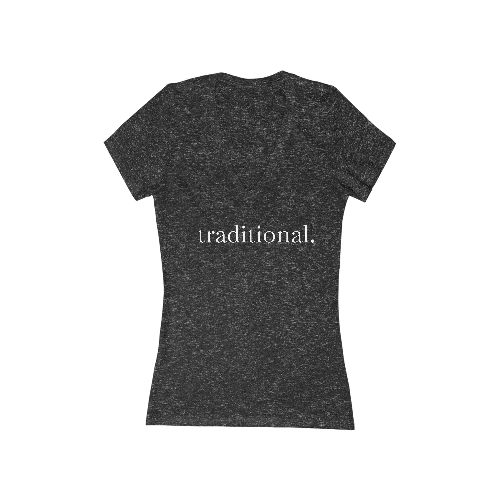 Traditional Values Women's V-Neck Tee – Wear Your Intentions