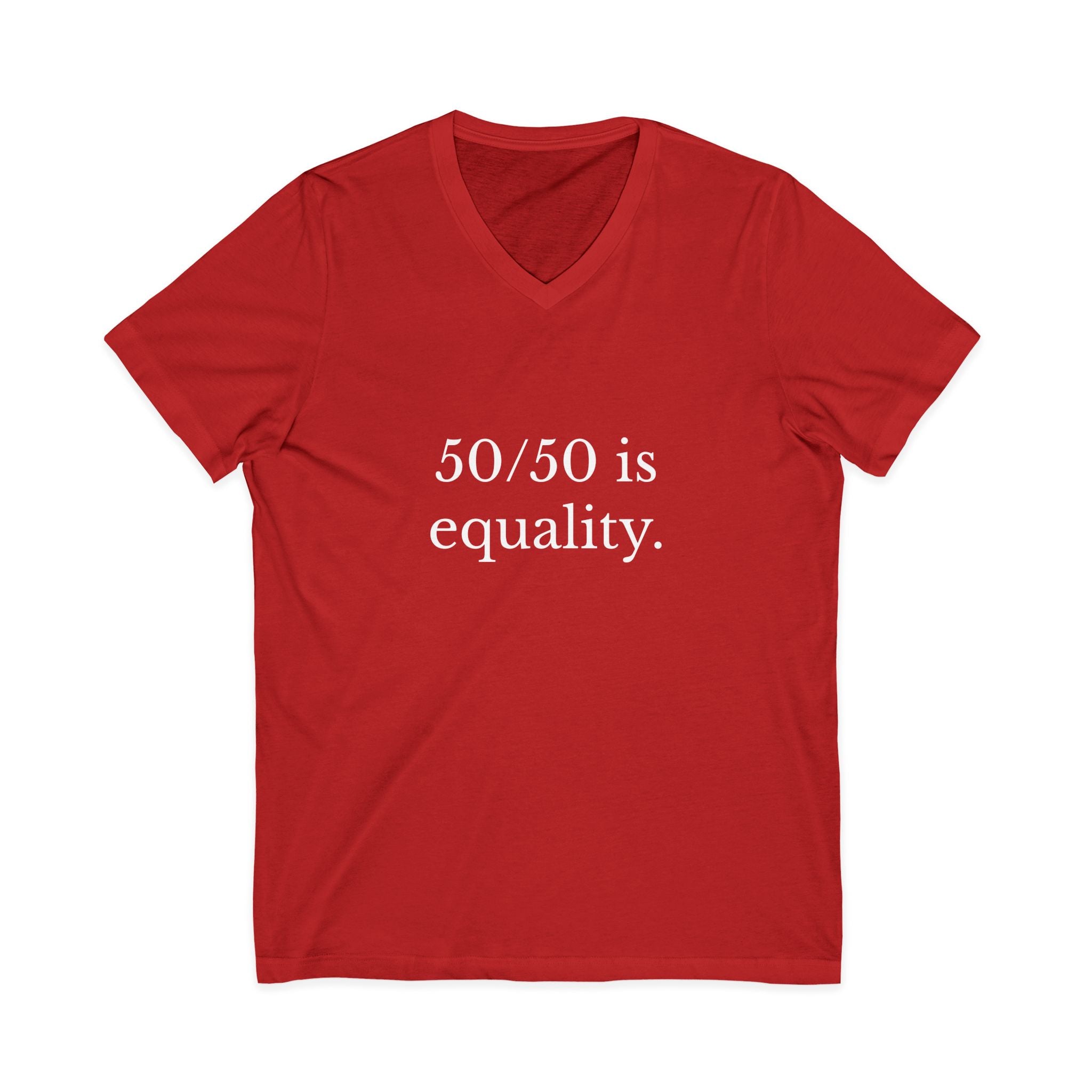 50/50 Equality Men's V-Neck Tee – Wear Your Intentions